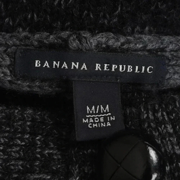 Banana Republic 100% Merino Wool Striped Cardigan Button Front Sweater Medium - Picture 11 of 11